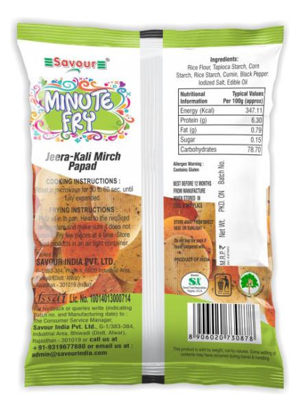 Savour Kali Mirch Jeera Papad